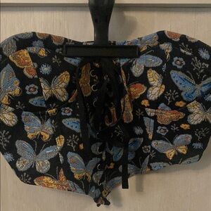 Lace-Up Corset with Butterfly Design
